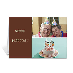 Personalised Elegant Collage Chocolate Birthday Greetings Greeting Cards
