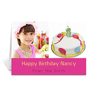 Personalised Two Collage Birthday Photo Cards, 5