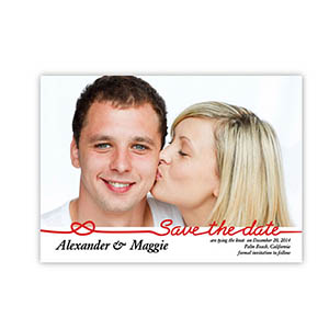 Personalised Big Announcement, Classic Red Save The Date Invitation Cards
