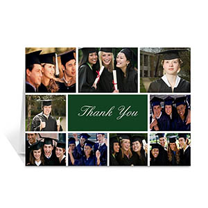 Custom Printed Graduate Green Greeting Card