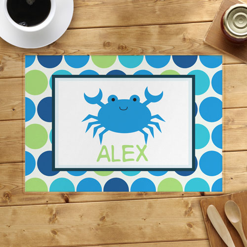 Personalised Crab Placemats