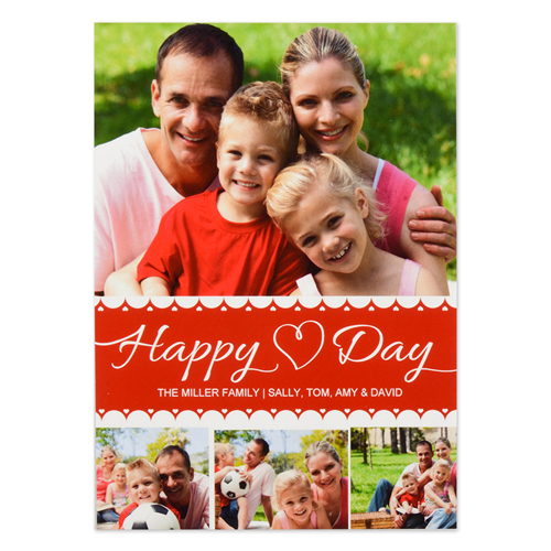 Happy Heart Day Personalised Photo Valentine Card, 5