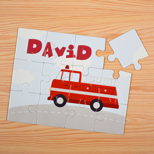 Fire Engine Personalised Kids Puzzle