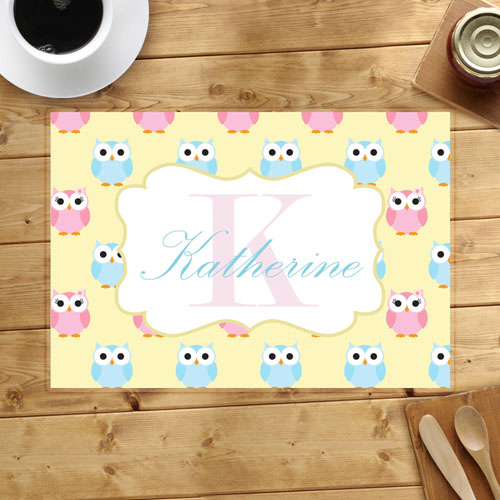 Personalised Owl Placemats