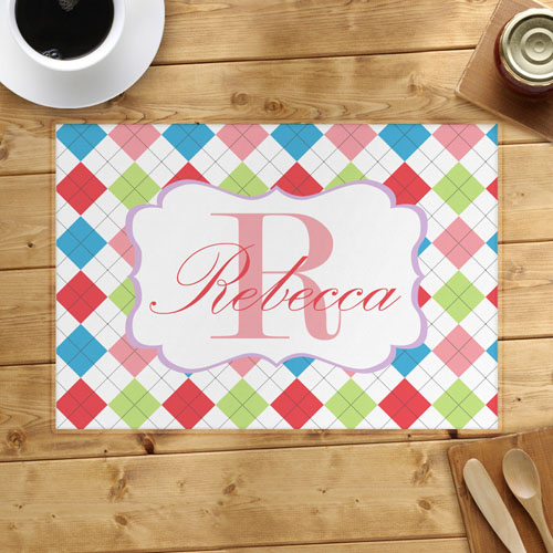 Personalised Colourful Square Placemats
