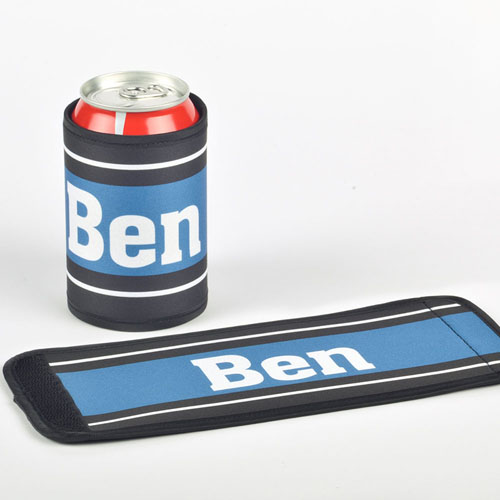 You Name It Personalised Can And Bottle Wrap, Blue