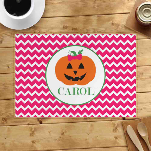 Personalised Pumpkin Girl Placemats