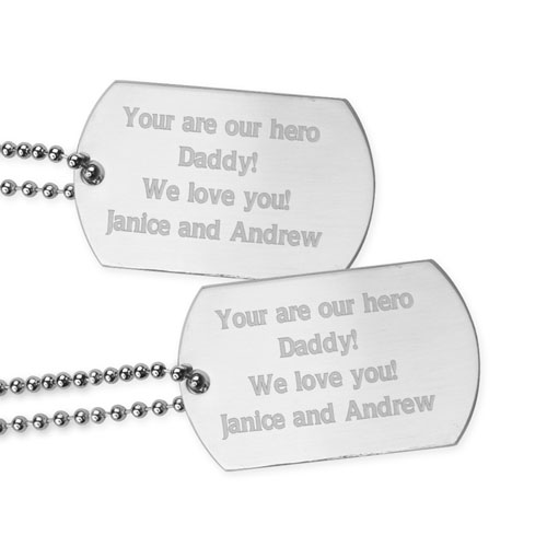 Message For Dad Engraved Pendant