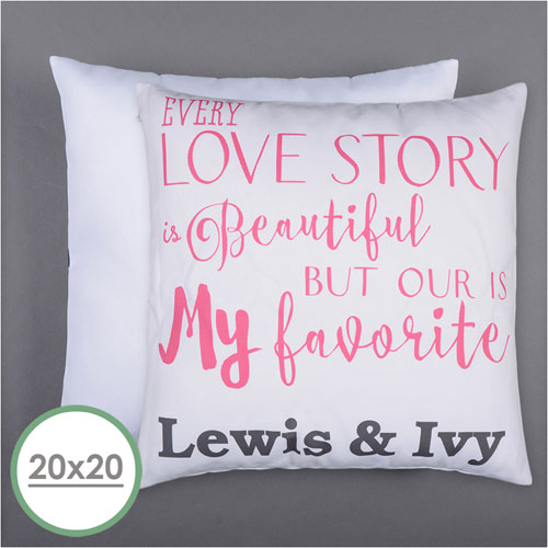 Love Story Personalised Pillow 20