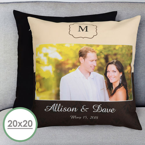 Wedding Day Personalised Large Pillow Cushion Cover 20