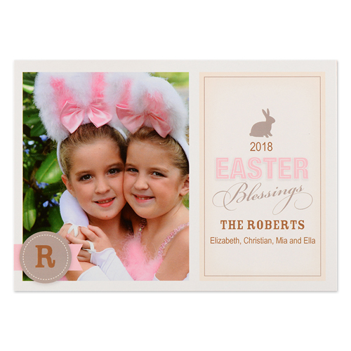 Create Your Own Bunny Blessing Personalised Photo Easter Card 5