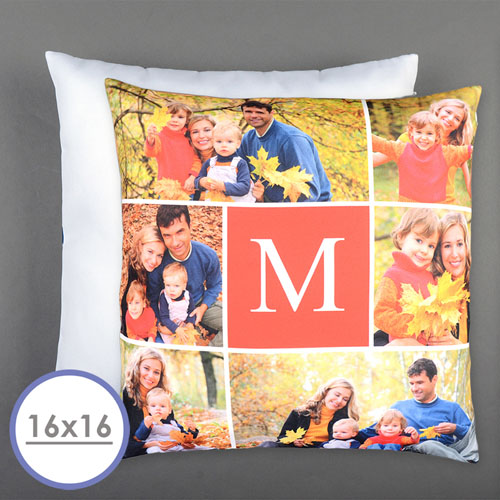 Six Collage Personalised Photo Pillow Cushion Cover 16