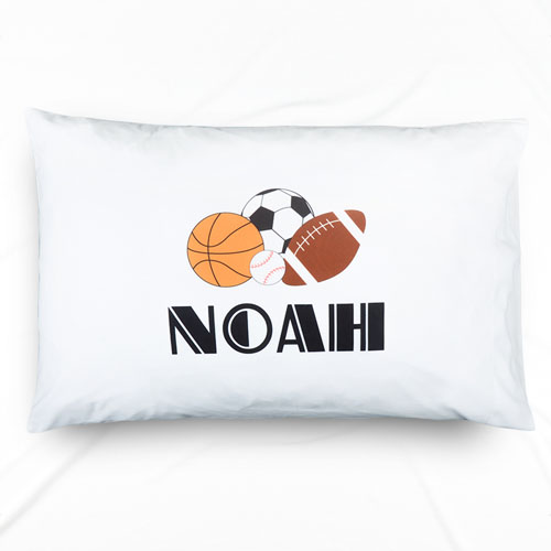 Sports Personalised Name Pillowcase