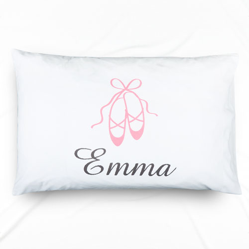 Ballet Shoes Personalised Name Pillowcase