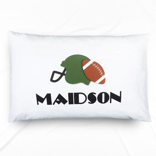 Football Personalised Name Pillowcase For Kids