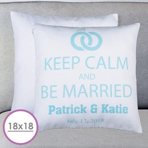 Keep Clam & Marry Personalised Large Cushion 18