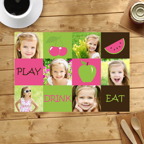 Personalised Six Collage Placemats
