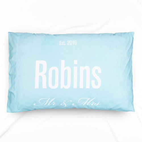 Mr. And Mrs. Personalised Pillowcase