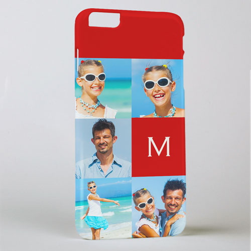 Red Five Collage Photo Initial Personalised iPhone 6 + Phone Case