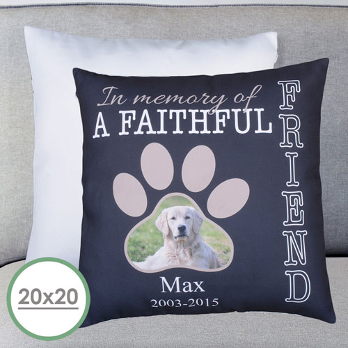 Faithful Friend Personalised Large Pillow Cushion Cover 20