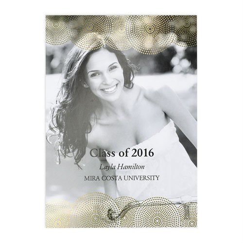 Foil Gold Perfect Graduate Personalised Photo Graduation Announcement Cards
