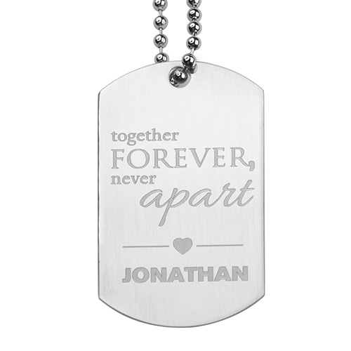 Together Forever Engraved Message Pendant