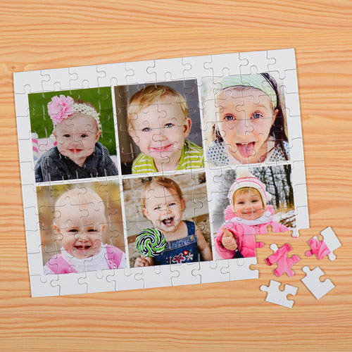 Personalised Kids Six Collage Puzzles