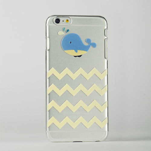 Chevron Whale Custom Raised 3D iPhone 6 Plus Case