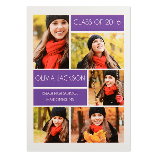 Grad Collage Personalised Graduation Invitation Cards