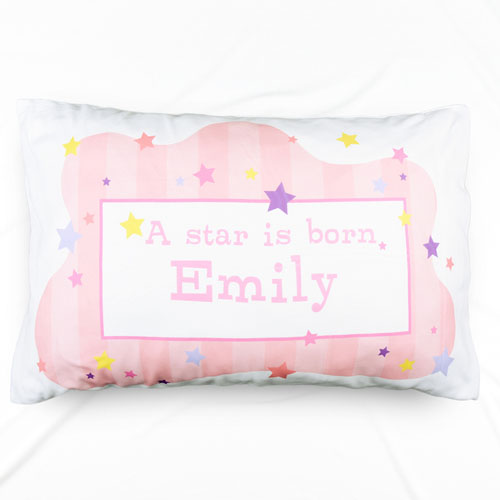 A New Star Girl Personalised Name Pillowcase