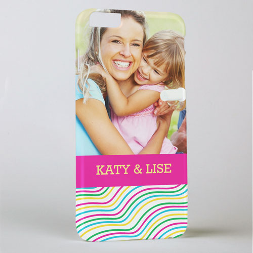 Happy Stripes Personalised Photo iPhone 6+ Case