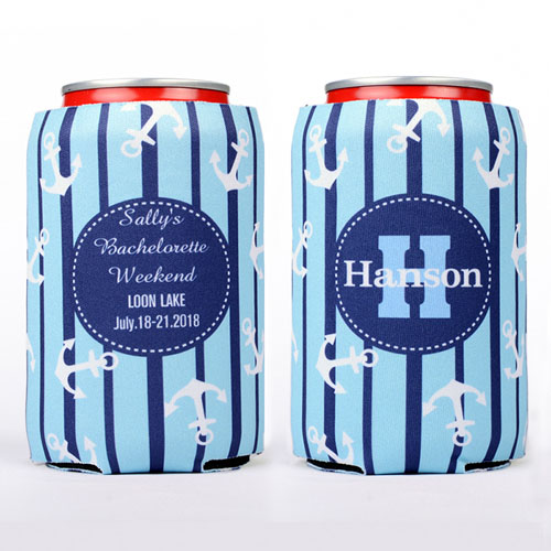 Strip And Anchor Personalised Can Cooler