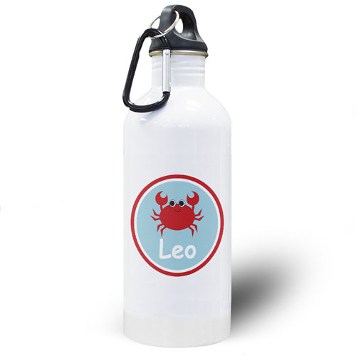 Crab Personalised Kids Water Bottle