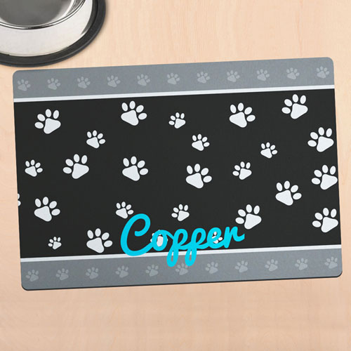 Paw Border Personalised Meal Mat