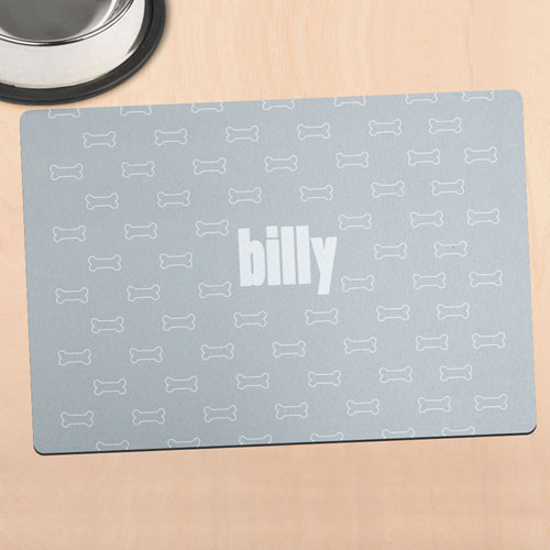 Grey Doggie Personalised Meal Mat
