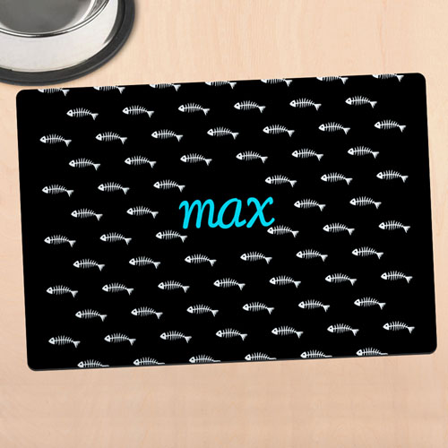 Black Kitty Personalised Meal Mat