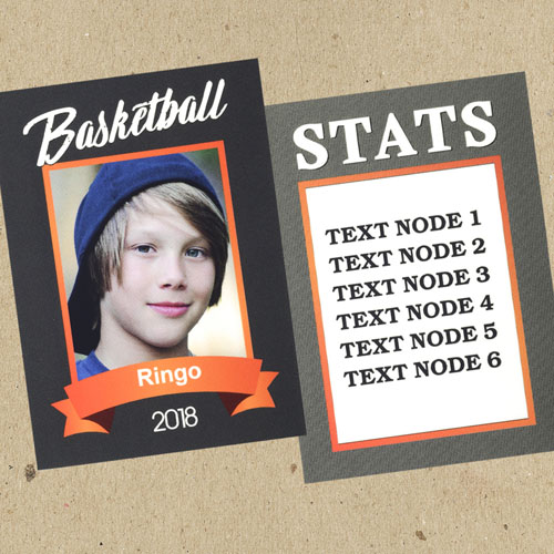 Basketball Personalised Photo Trading Cards  Set Of 12