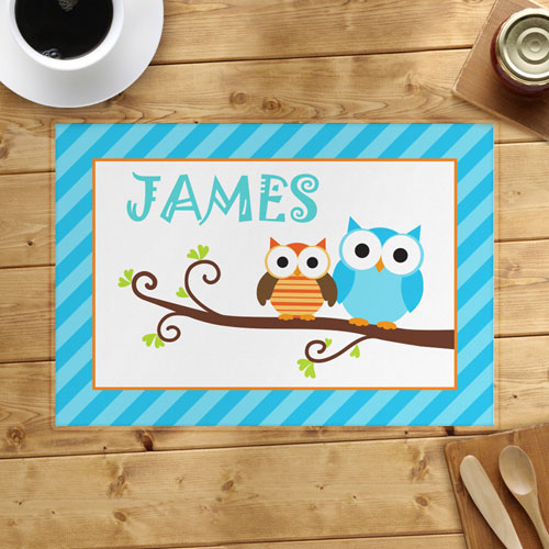 Blue Owl Personalised Placemat