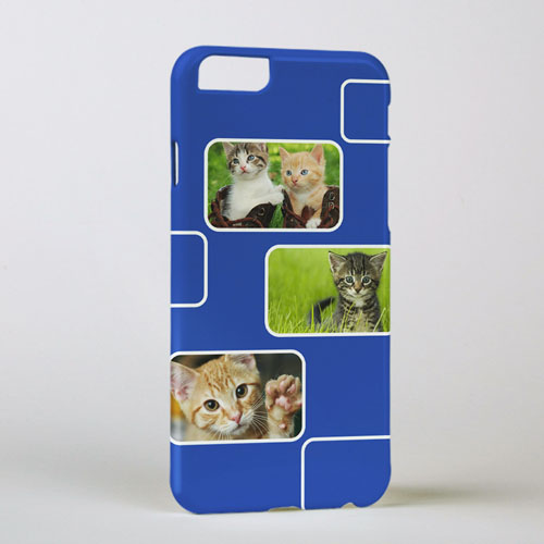 Blue Three Collage Photo Personalised iPhone 6 Case