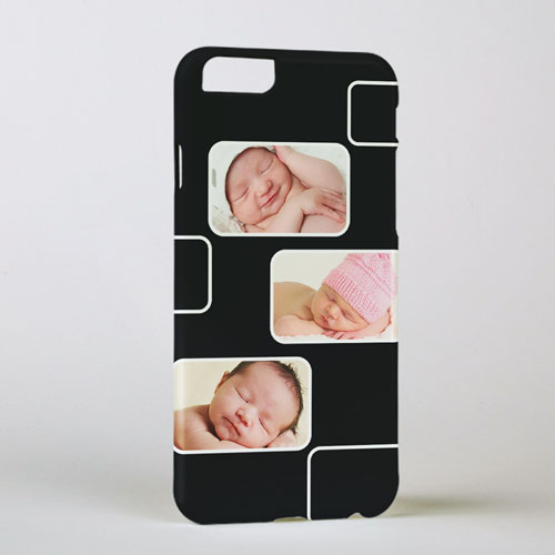 Black Three Collage Photo Personalised iPhone 6 Case