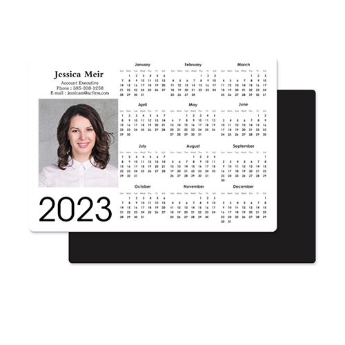 Personalised Portrait Calendar Magnet 3.5