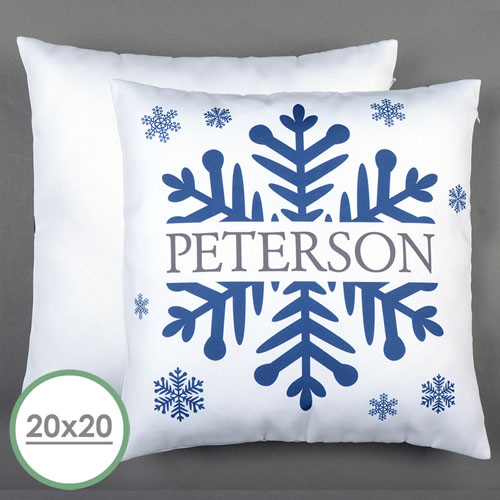 Snowflake Personalised Large Pillow Cushion Cover 20