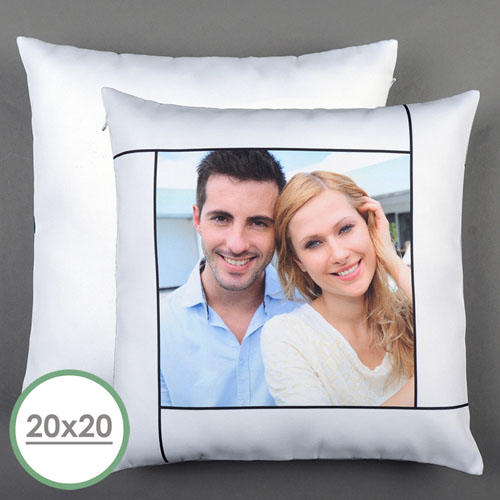 White Personalised Large Pillow Cushion Cover 20