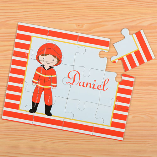 Fireman Personalised Kids Puzzle