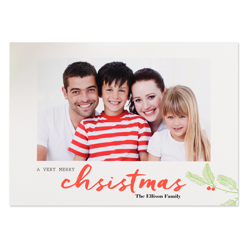 A Very Merry Christmas Personalised Photo Christmas Card