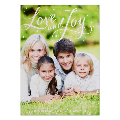 Love And Joy Personalised Photo Christmas Card