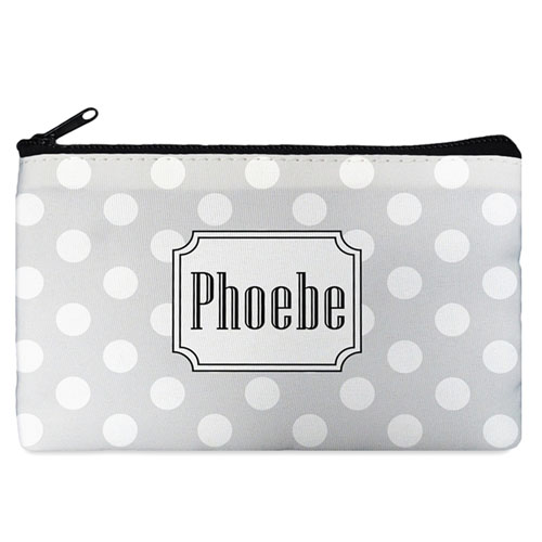 Polka Dots Personalised Cosmetic Bag (Many Colours)