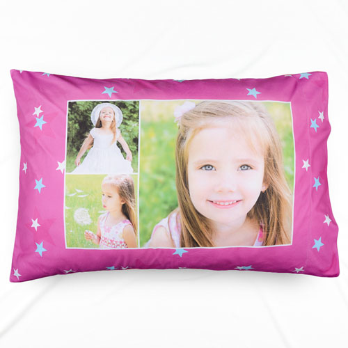 Little Star Collage Personalised Photo Pillowcase