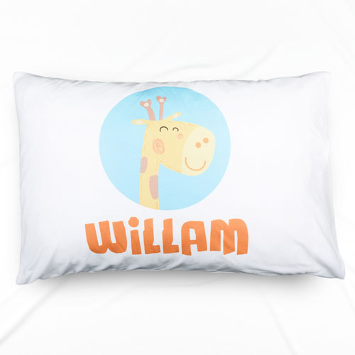 Giraffe Personalised Name Pillowcase
