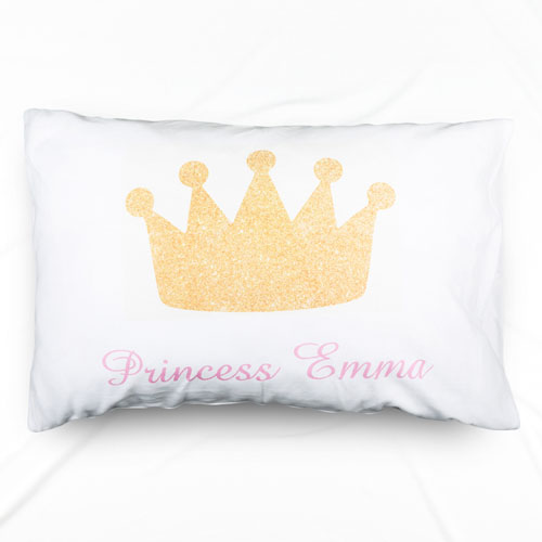 Princess Crown Personalised Name Pillowcase